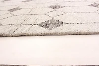 ECARPETGALLERY 4'11" x 8'0" Moroccan Tangier Hand-knotted Area Rug for Living Room, Dining Room and Bedroom in Ivory