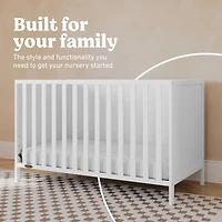 Graco Theo 3-in-1 Convertible Baby Crib, White