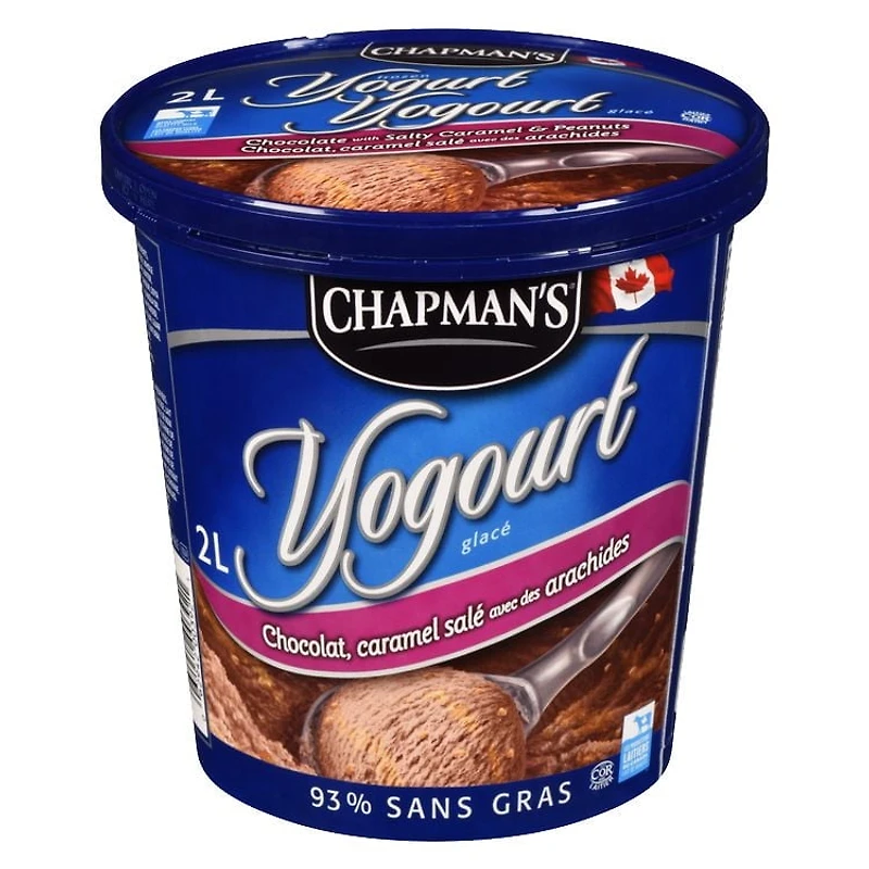 Chapman's Yogourt glacé chocolat, caramel salé et arachides dans une tub