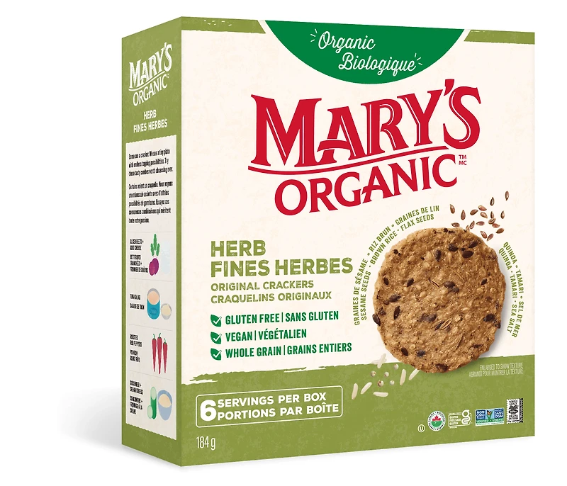 Craquelins d'Herbe Biologique et Sans Gluten de Mary's 184GR