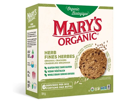 Craquelins d'Herbe Biologique et Sans Gluten de Mary's 184GR