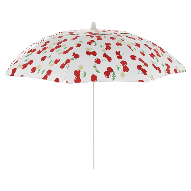 Parasol de plage octogonal Cerises et marguerites 2,1 m Mainstays