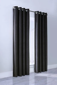Loft Living Moosic, filtrant la lumière panneau de rideau à œillets en velours soyeux 52" x 84", noir