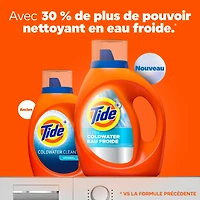 Détergent à lessive liquide Tide Ultra Eau froide, parfum Original, détergent à lessive liquide formulé pour l’eau froide, 887 mL, 21 brassées TIDE LQ HE CW OS - FRENCH