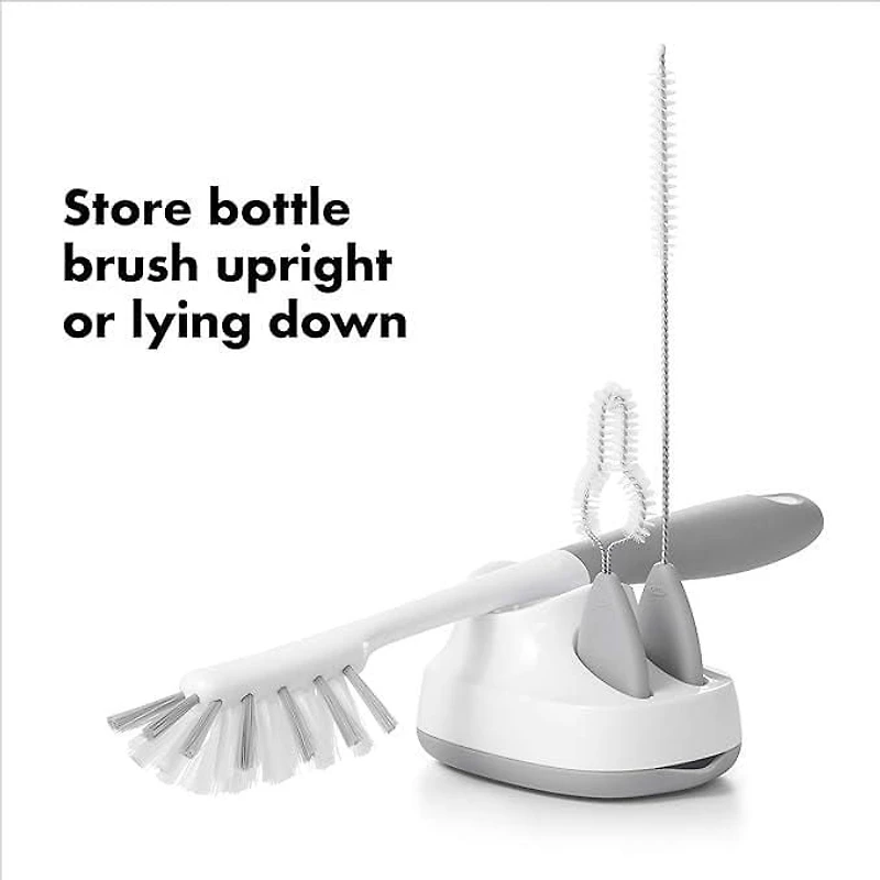 OXO Tot - Ensemble de Nettoyage pour Bouteilles d'Eau et Gobelets avec Paille - Outil Polyvalent Idéal pour Nettoyer les Biberons, Gobelets à Paille, Parties de Tire-lait - Équipement de Nourrissage p