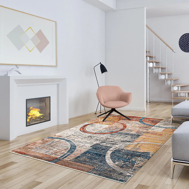 Tapis Moderne ECARPET pour Salon, Salle à Manger et Chambre à Coucher, Collection Kai