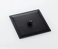DROP Bath and Kitchen Pomme de douche à effet de pluie carrée de 10" x 10" de couleur noire - DR091037