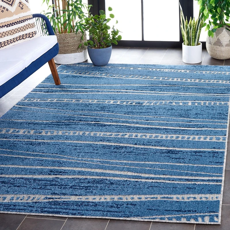 SAFAVIEH Cottage Neville Geometric Indoor/Outdoor Area Rug
