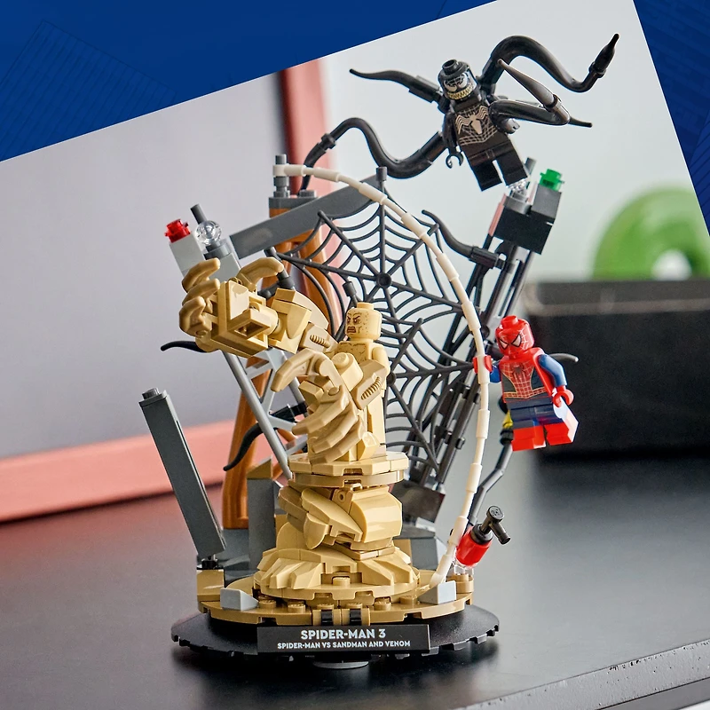 LEGO Marvel Epic Battle: Spider-Man vs. Sandman Building Toy for Boys & Girls - Super Hero Playset W/Venom, Sandman, & Spider-Man Minifigures - Gift Idea for Birthdays - Ages 9+ - 76334