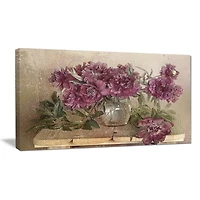 Tableau sur toile imprimée Design Art Bouquet de fleurs rose Peonies
