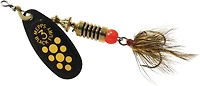 Mepps BF3D-BYD Black Fury In-Line Spinner #3 1/4oz Dressed Black/Yellow Dots