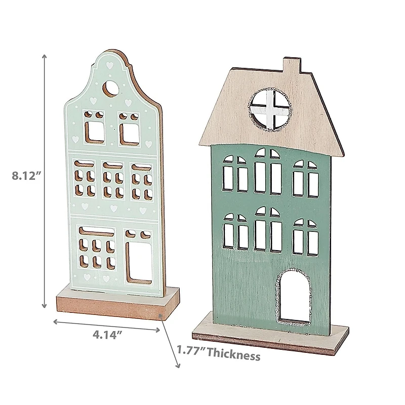 Ensemble De Décoration De Maison En Bois De 2