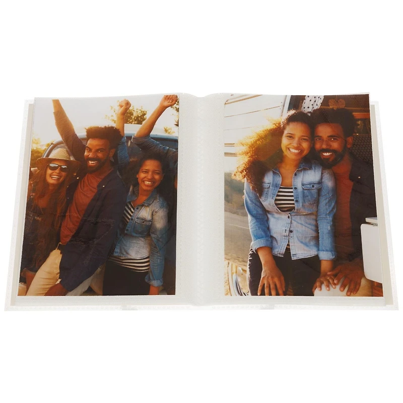 Pinnacle Frames and Accents Soft Brag Flower Photo Album, 12 Pages, 24 Photo Pockets