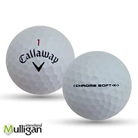 Mulligan - 96 balles de golf récupérées Callaway Chrome Soft x 5A , Blanc