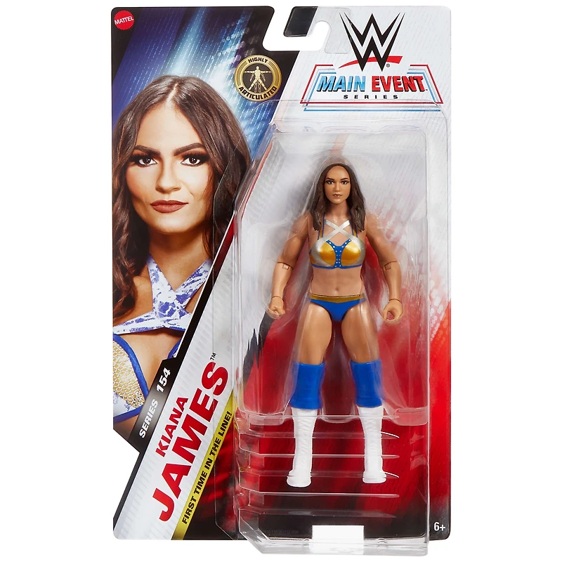 Figurine WWE Kiana James, Main Event Series #154 Superstar de collection 6 pouces avec articulation