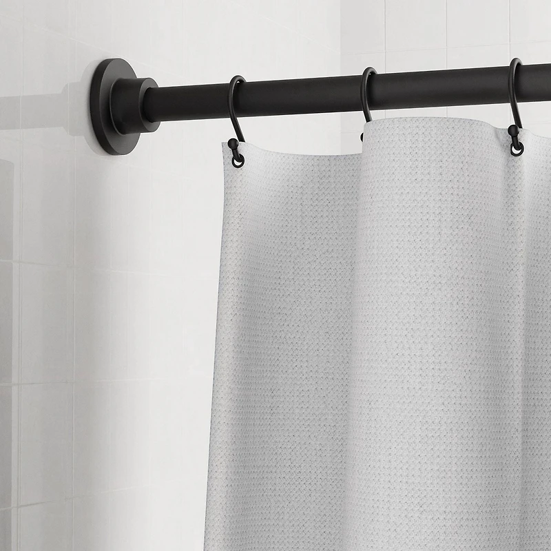 Mainstays Adjustable Tension Shower Curtain Rod with Decorative Finials