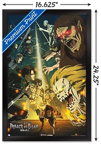 Attack on Titan: Season 4 - Key Visual 3 Wall Poster with Magnetic Frame