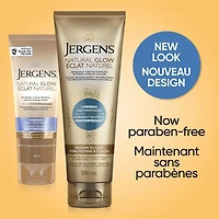 Hydratant quotidien Éclat Naturel + Raffermissant de Jergens pour la peau sèche, tons moyens à foncés (200 ml) Tons moyens à bronzés 200 ml