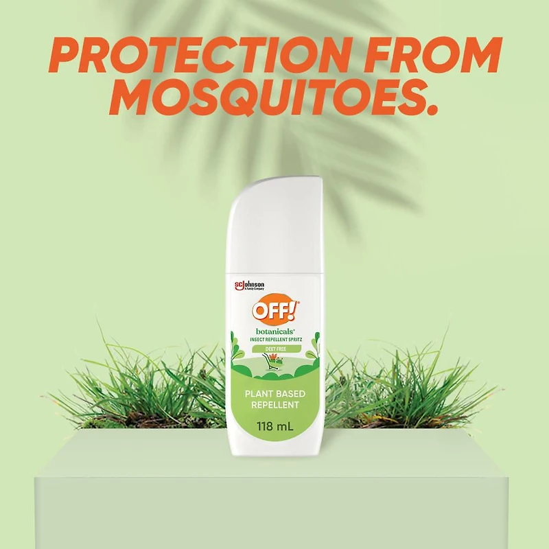 OFF! Botanicals Deet Free Plant-based Insect Repellent Pump Spray, Travel Size, 118mL