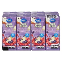 Jus de pomme raisin Great Value 8x200ml