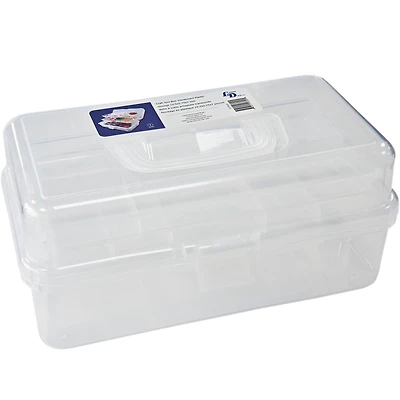 Lerman Decor's Craft Translucent Plastic Storage Box, F-LERMAN DÉCOR 3 TIER STORAGE BOX