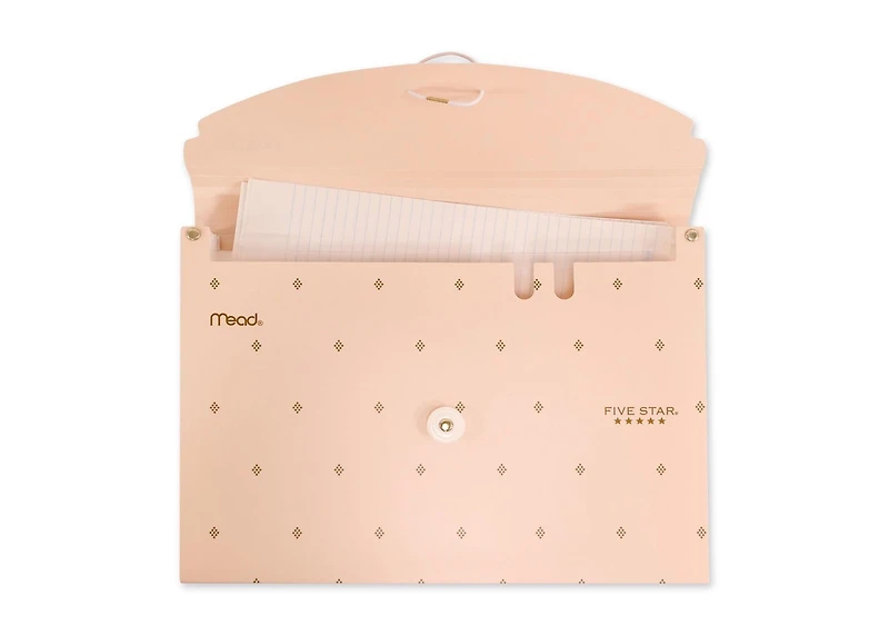 Five Star® Style 6-Pocket Expanding File, 6-Pocket Expanding File