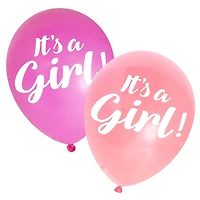 Way To Celebrate! 8 ballons en latex "It's a Girl" de 30 cm, roses 8 PCS BALLONS C'EST UNE FILLE, ASSORTI
