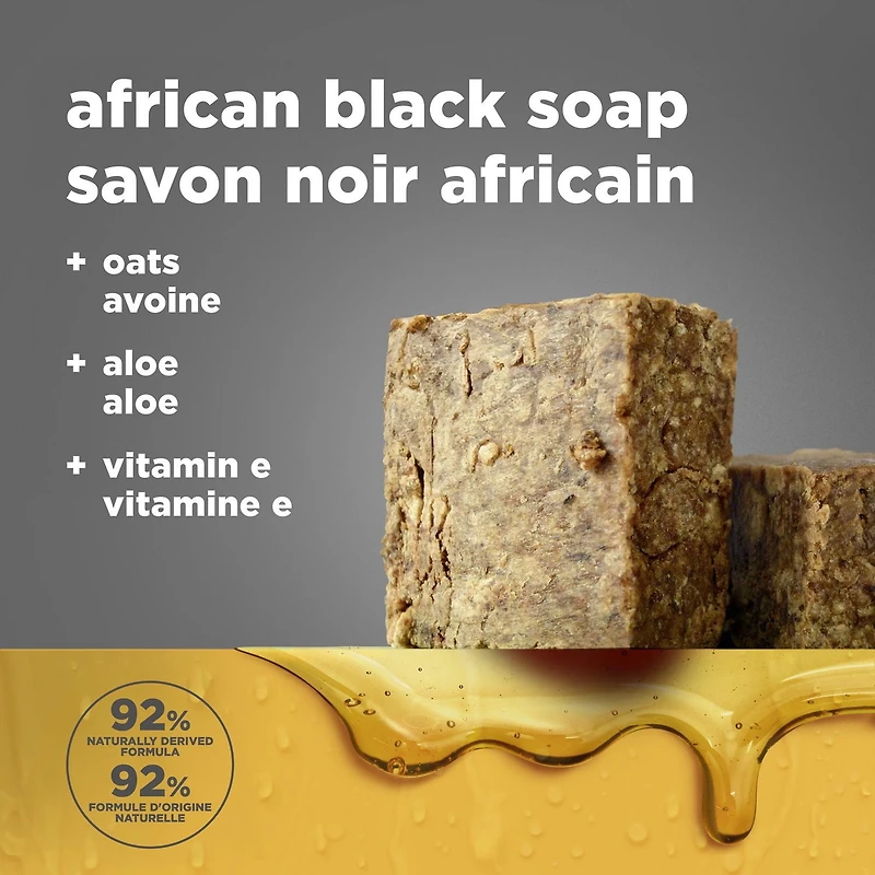 SheaMoisture Body Wash Calm and clearing body wash African Black Soap for 24H Visible Moisture for Healthy, Glowing Skin 532 ml, 532mL