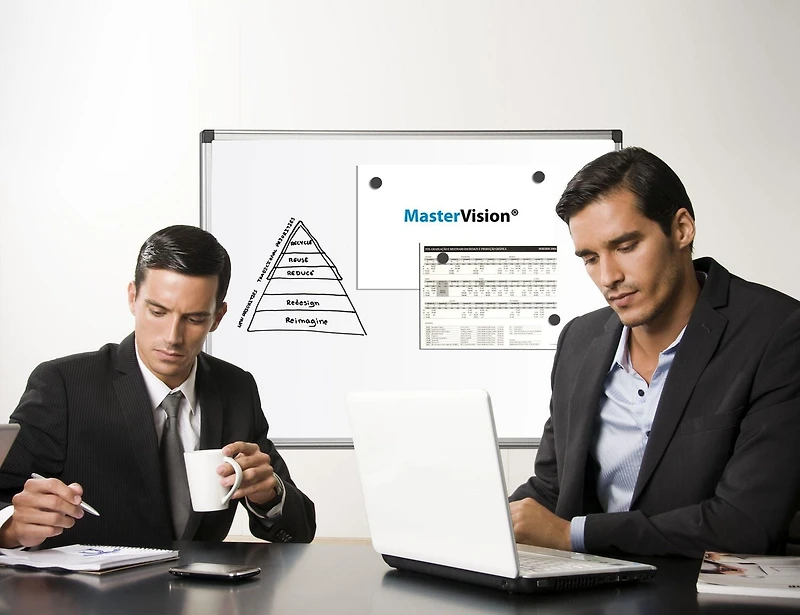 MasterVision Maya Magnetic Steel Dry-Erase Board, 24" x 36", Aluminum Frame