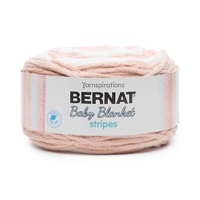 Bernat® Fil Baby Cover Stripes™, Polyester #6 Super Volumineux, 10,5oz/300g, 220 Yards Fil super extensible en polyester #6