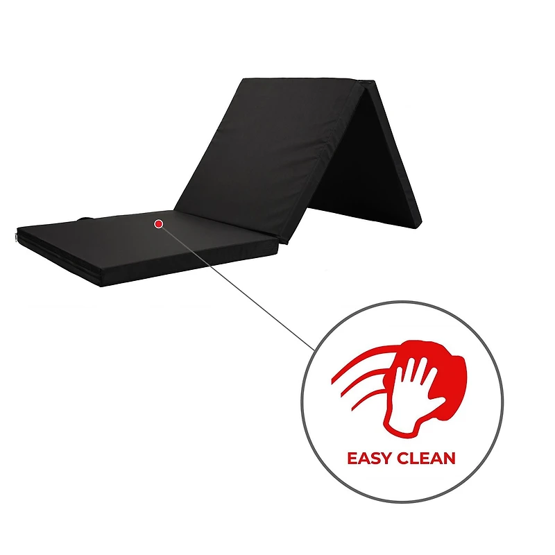 Sunny Health & Fitness Tapis d'exercice pliable en trois parties