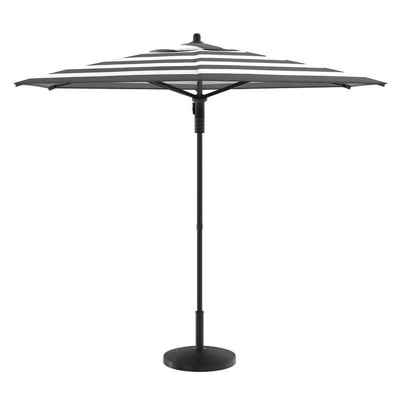 HOMETRENDS 7.5 ft. Round Push-Up Market Patio Umbrella, Fade-resistant fabric