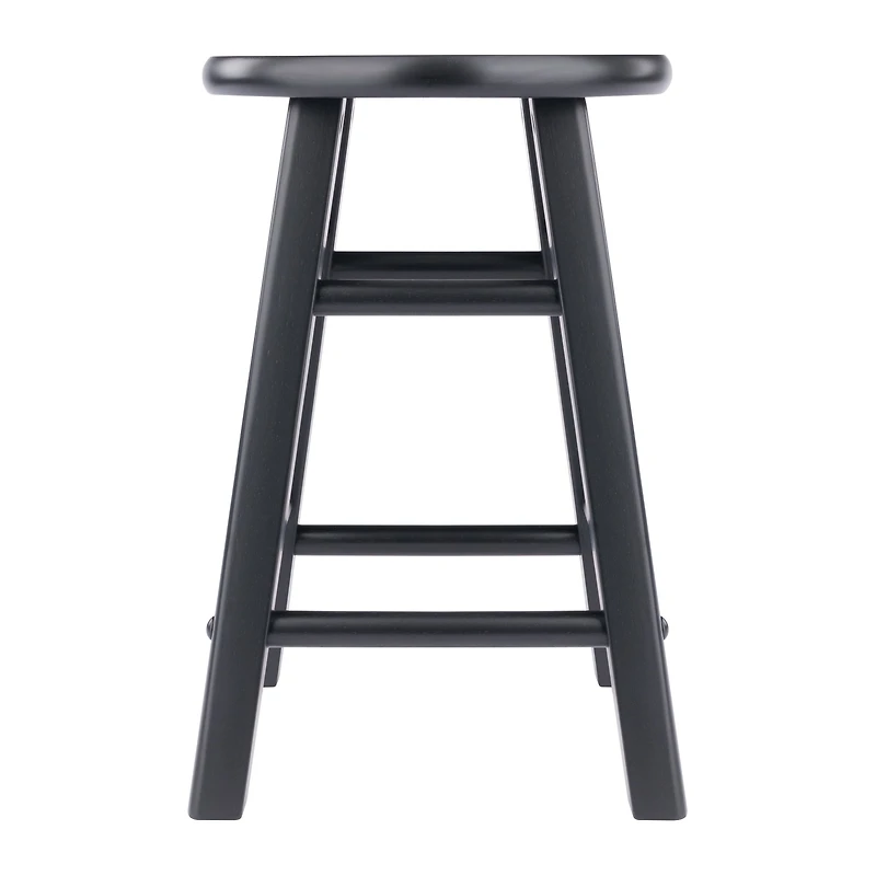 Ensemble de 2 tabourets de salle à manger Element avec pieds carrés, finition noire