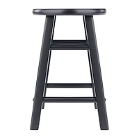 Ensemble de 2 tabourets de salle à manger Element avec pieds carrés, finition noire