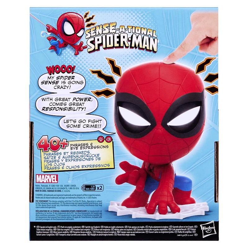 Marvel Sense-A-Tional Spider-Man, figurine électronique - Version anglaise SM FIGURINE ÉLECTRONIQUE ANGLAISE