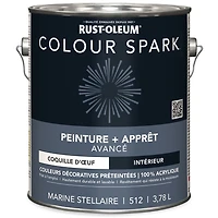 Rust-Oleum Colour Spark™ Paint + Primer, Interior Eggshell, Stellar Navy 3.78 L, 3.78 L