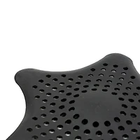 Era Grille anti-cheveux en silicone pour drains de baignoire et de douche , noir, 6.18x6.18po attrape-cheveaux