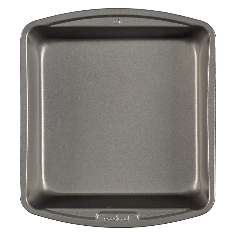 GoodCook Everyday Nonstick Steel Square Cake Pan, 8", Gray, GC 8"SQ CAKE PAN