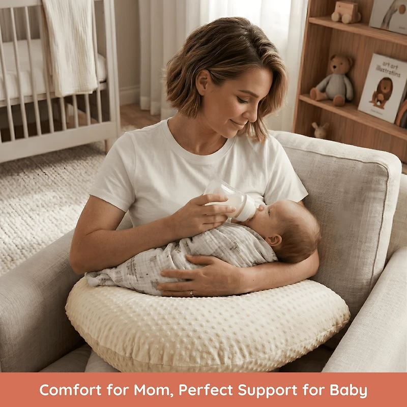 Jolly Jumper Boomerang Nursing Cushion | Ergonomic Maternity & Feeding Pillow for Pregnancy, Breastfeeding & Support | Removable Washable Cover