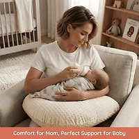 Jolly Jumper Boomerang Nursing Cushion | Ergonomic Maternity & Feeding Pillow for Pregnancy, Breastfeeding & Support | Removable Washable Cover