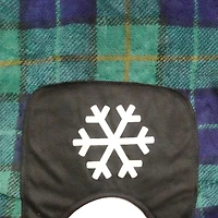 Way to Celebrate Vêtements pour chiens : Pyjama en molleton pour chiens, carreaux bleu et vert avec une sérigraphie flocon de neige, taille XS-XL
