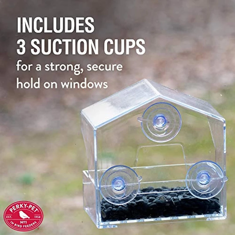 WINDOW BIRD FEEDER, Perky-Pet Window Bird Feeder – 1/2 Lb Capacity