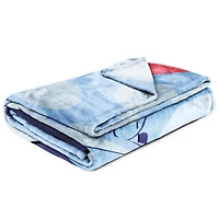 Bluey 'Ballons Flottants' Couverture en Peluche, 100% Polyester 157,5 x 229 cm