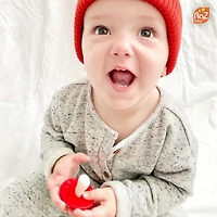RaZbaby - Chompy Mordeur en Silicone en Forme de Champignon - Rouge & Vert