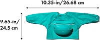 OXO Tot - Sleeved Roll-Up Bib - For Play or Mealtime - Baby  and Toddler 9 Months + - Teal