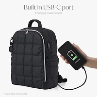 Hannah & Sophia North Backpack 5pc Set, Midnight Black