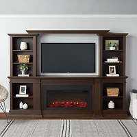 MonteVista Electric Media Fireplace in Chestnut Oak