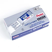 Pentel Hi-Polymer, Grand Blanc Gomme À Effacer, 10PC Paque éliminent les traces de plomb facilement