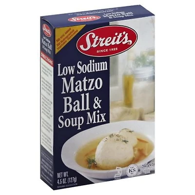 Streit's Matzo Ball et Soupe Mélange Faible en Sodium Matzo Ball et Soupe Mélange Faible  en Sodium 128g