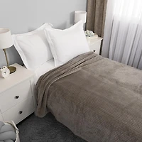 Jacquard Velvet Touch Blanket, Grey 66" x 96"